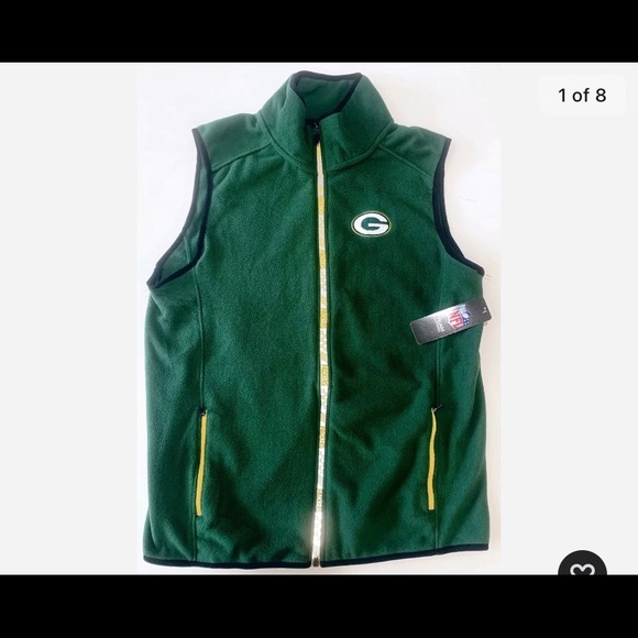 Green Bay Packers NFL Full-Zip Fleece Vest - Picture 1 of 7